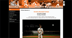 Desktop Screenshot of hendrixbaseballcamps.com